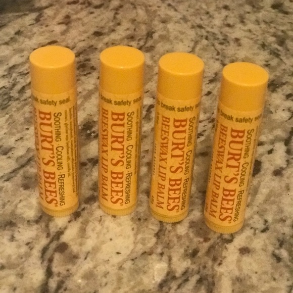 NWT FOUR of BURT’S BEES beeswax lip balm (sealed) - Picture 2 of 3